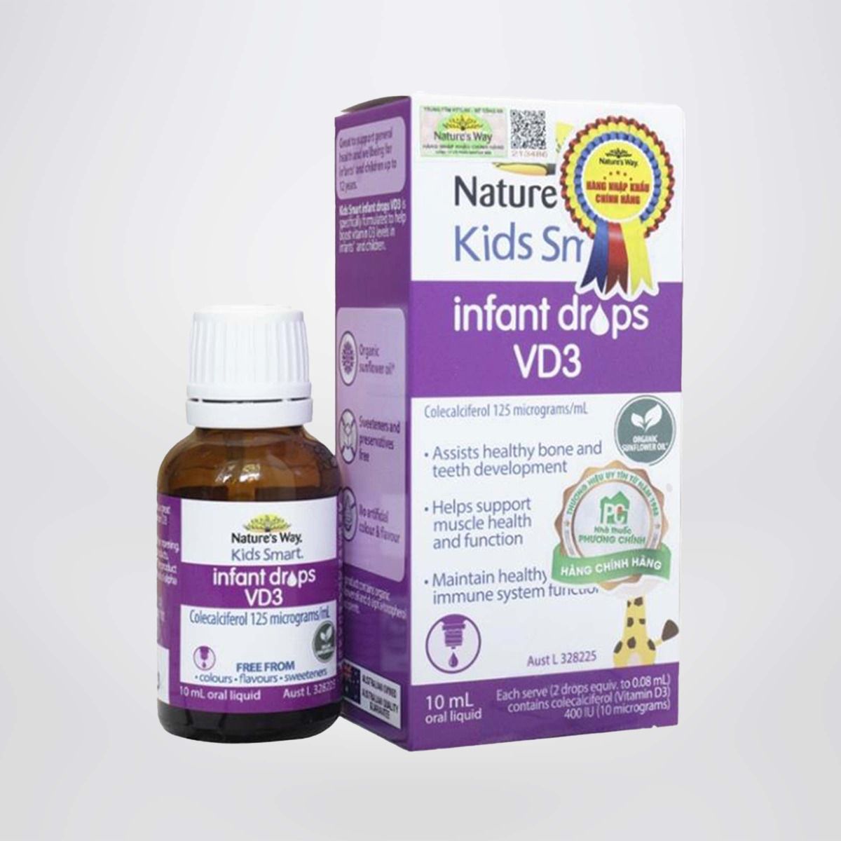 Siro Uống Nature's Way Kids Smart Infant Drops VD3 Bổ Sung Vitamin D Cho Bé 10ml