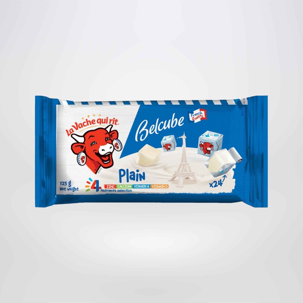 Phô mai vuông Belcube Loại 24 viên (125g)