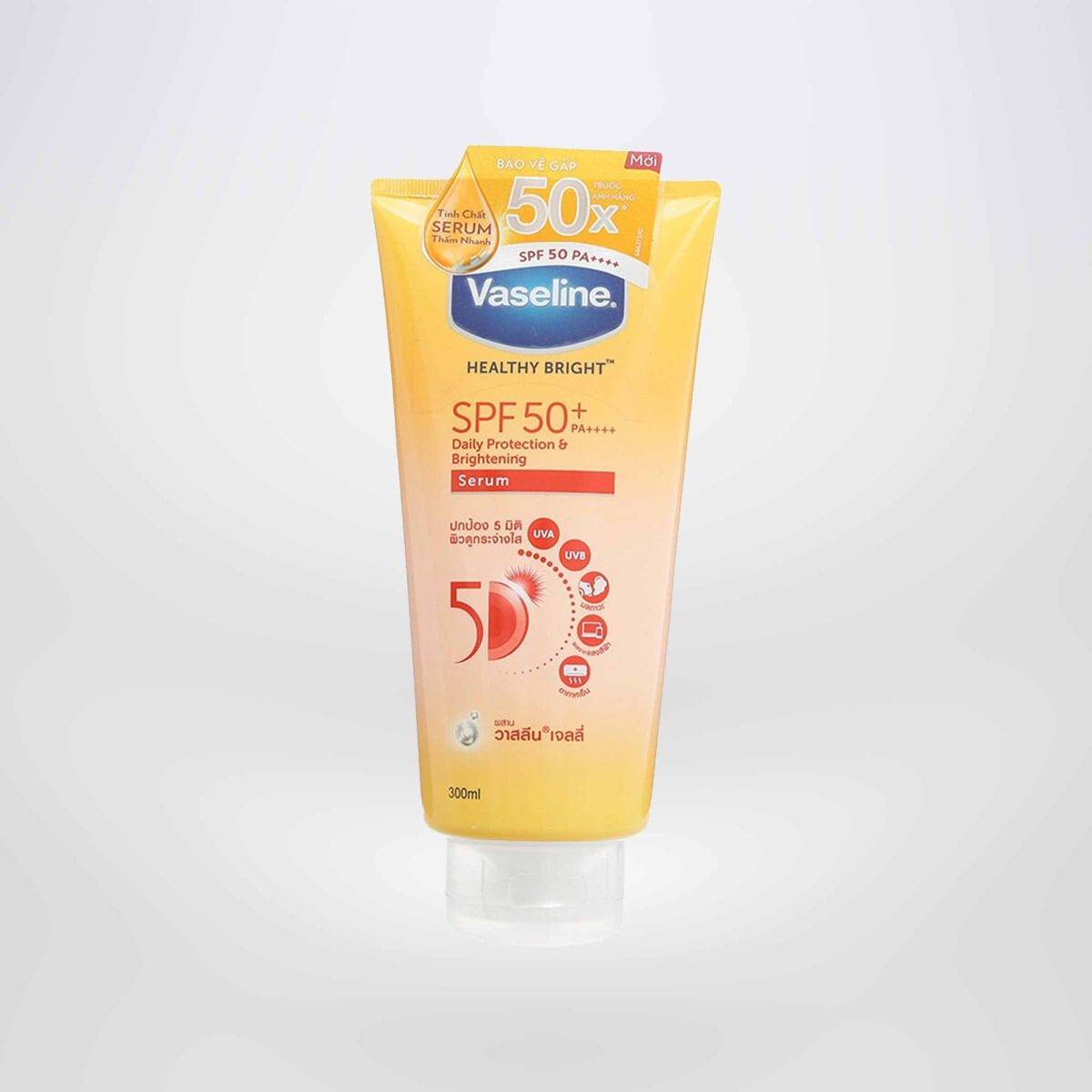 Sữa Dưỡng Thể Trắng Da Vaseline Healthy Bright Dưỡng Da Nâng Tông Tức 50X Spf50+ Pa++++ 300ML dưỡng da/ nâng tông