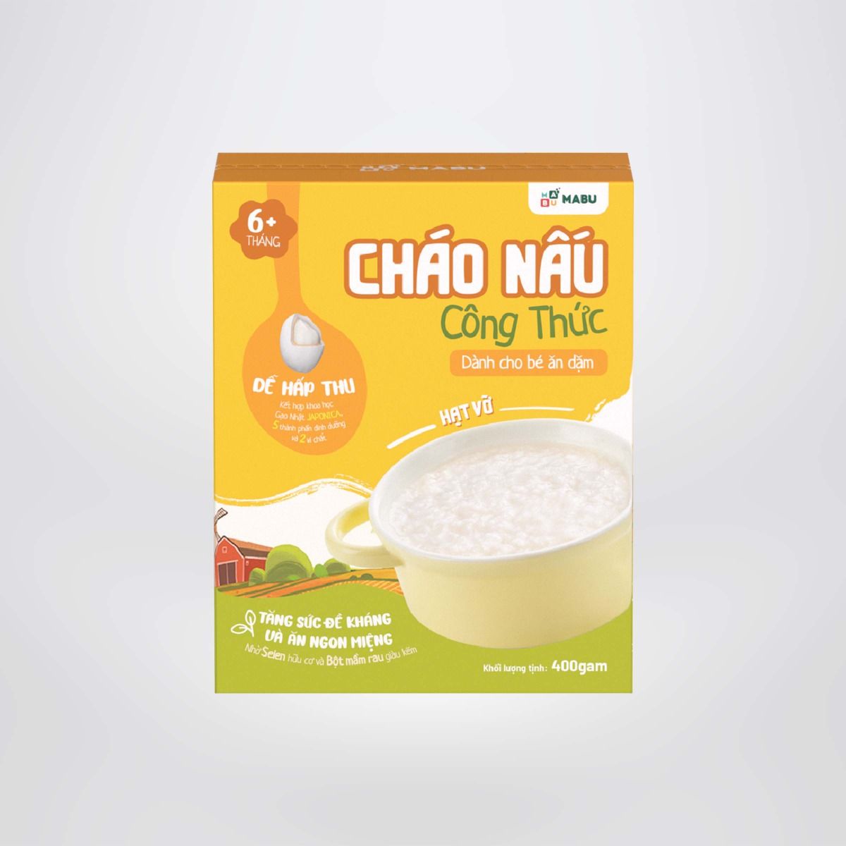 Cháo hạt vỡ cho bé Mabu 400g
