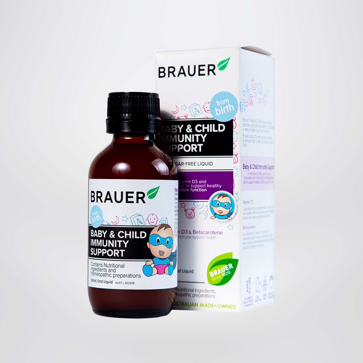 Siro BRAUER Baby & Child Immunity Support - Hỗ trợ Tăng cường Hệ miễn dịch & Đề kháng