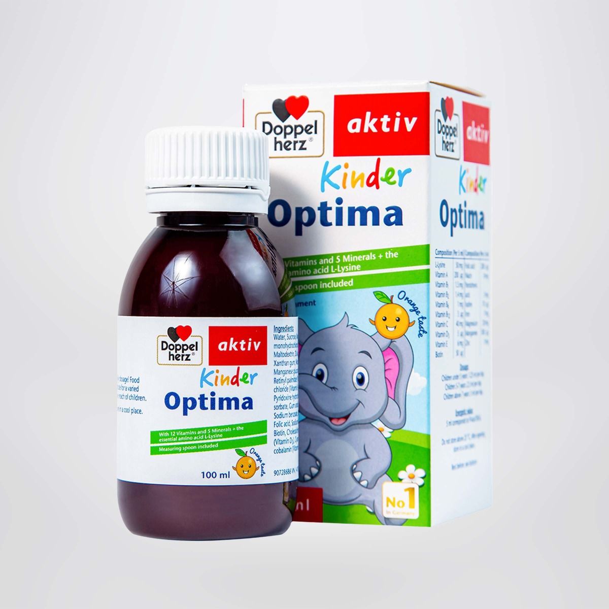 Siro ăn ngon, cải thiện tầm vóc cho bé Doppelherz Aktiv Kinder Optima 100ml