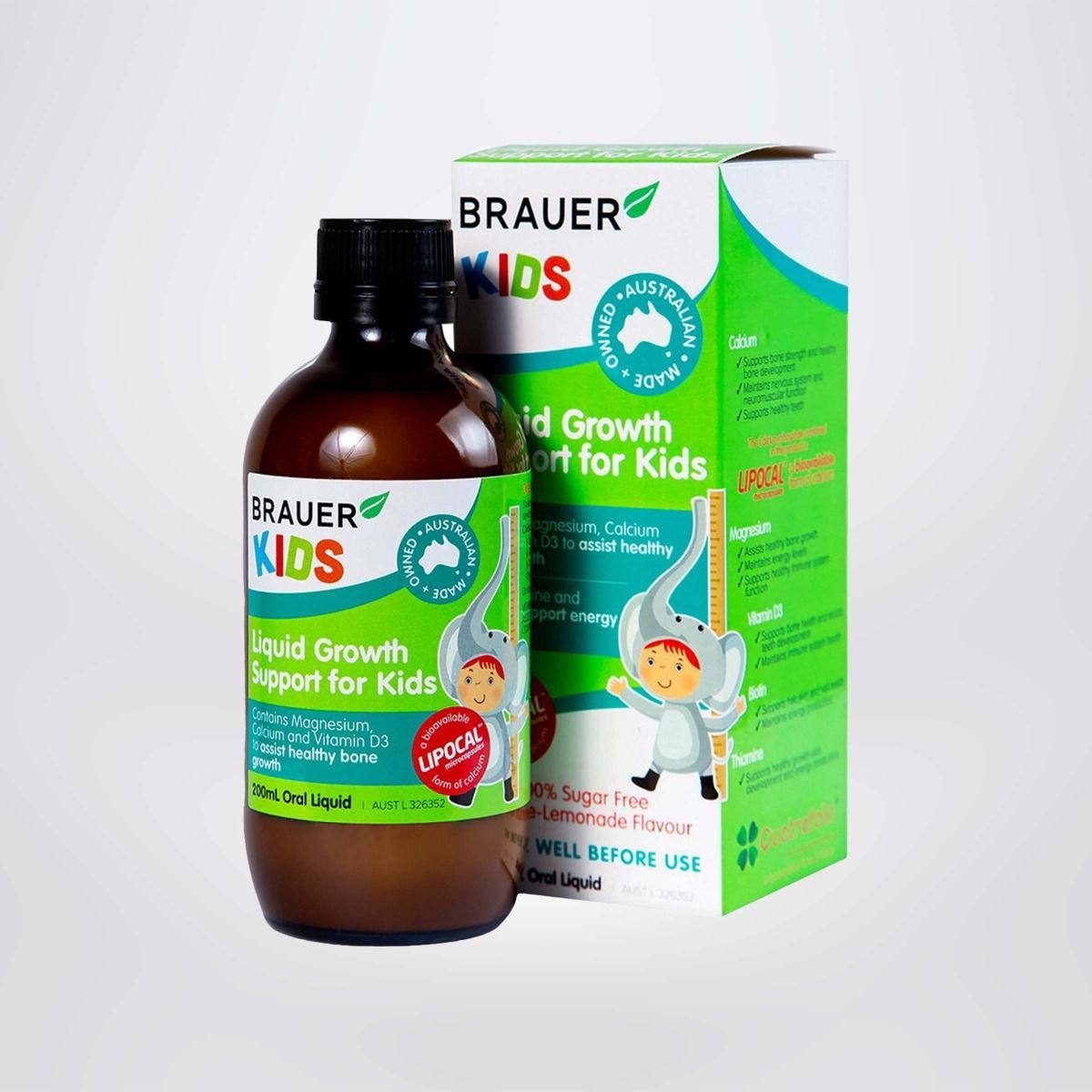 Siro Brauer Growth Support for Kids - Hỗ trợ Phát triển Chiều Cao cho trẻ từ 1 tuổi (200ml)