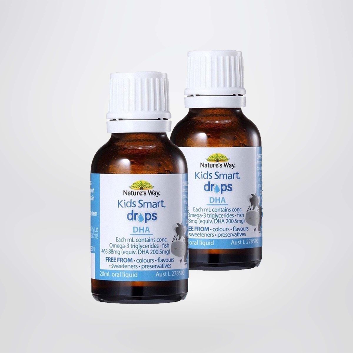 Combo 2 Hộp DHA Nature's Way Kids Smart Drops DHA Dạng Giọt Giúp Tăng IQ, Thị Lực Phát Triển Não Bộ Cho Bé 20ml