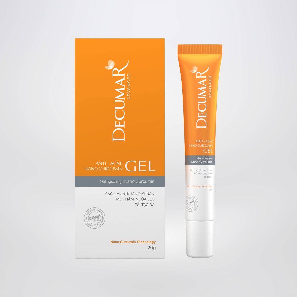 Gel ngừa mụn Decumar Advanced 20gr giảm mụn viêm sâu mụn đầu đen