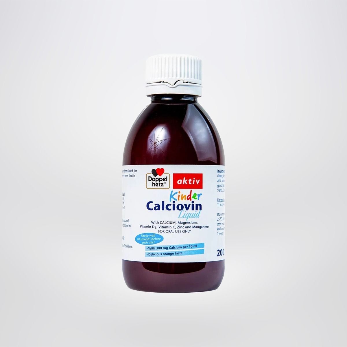 Siro bổ sung Canxi hữu cơ dành cho bé Doppelherz Aktiv Kinder Calciovin Liquid Chai 200ml