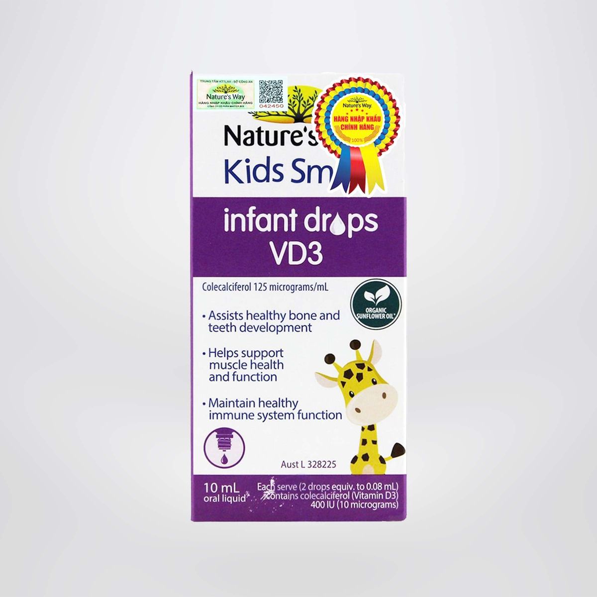 Siro Uống Nature's Way Kids Smart Infant Drops VD3 Bổ Sung Vitamin D Cho Bé 10ml