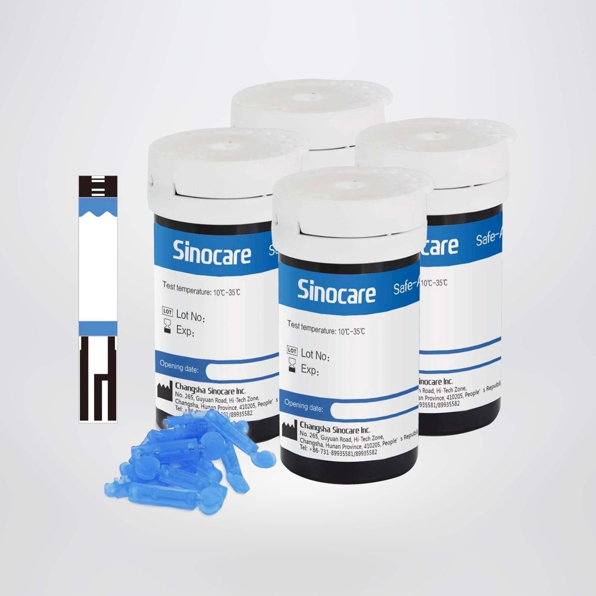 Sinocare Que Thử Đường Huyết Safe Accu2 50 Que Thử Tặng Kèm 50