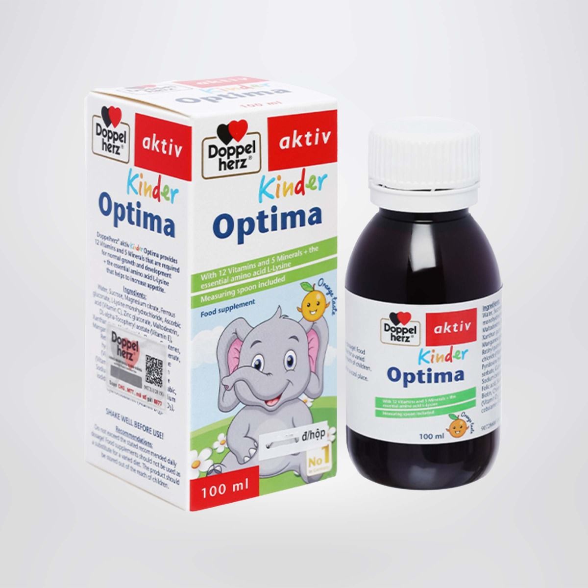 Siro ăn ngon, cải thiện tầm vóc cho bé Doppelherz Aktiv Kinder Optima 100ml