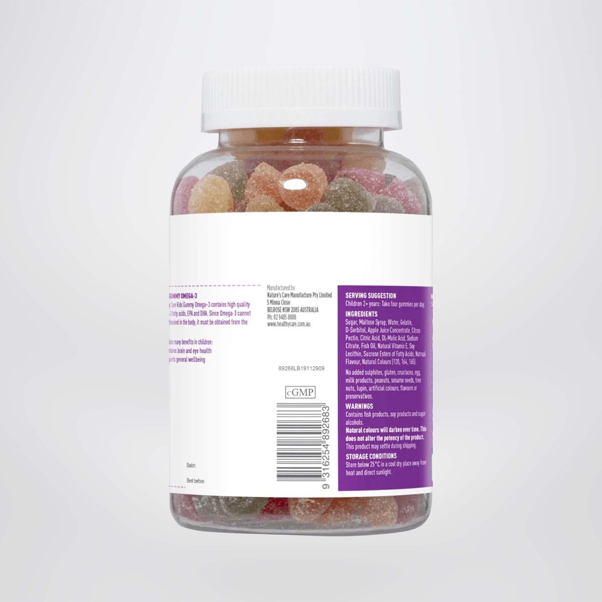 Kẹo dẻo vitamin cho bé Gummy Omega-3 Healthy Care 250
