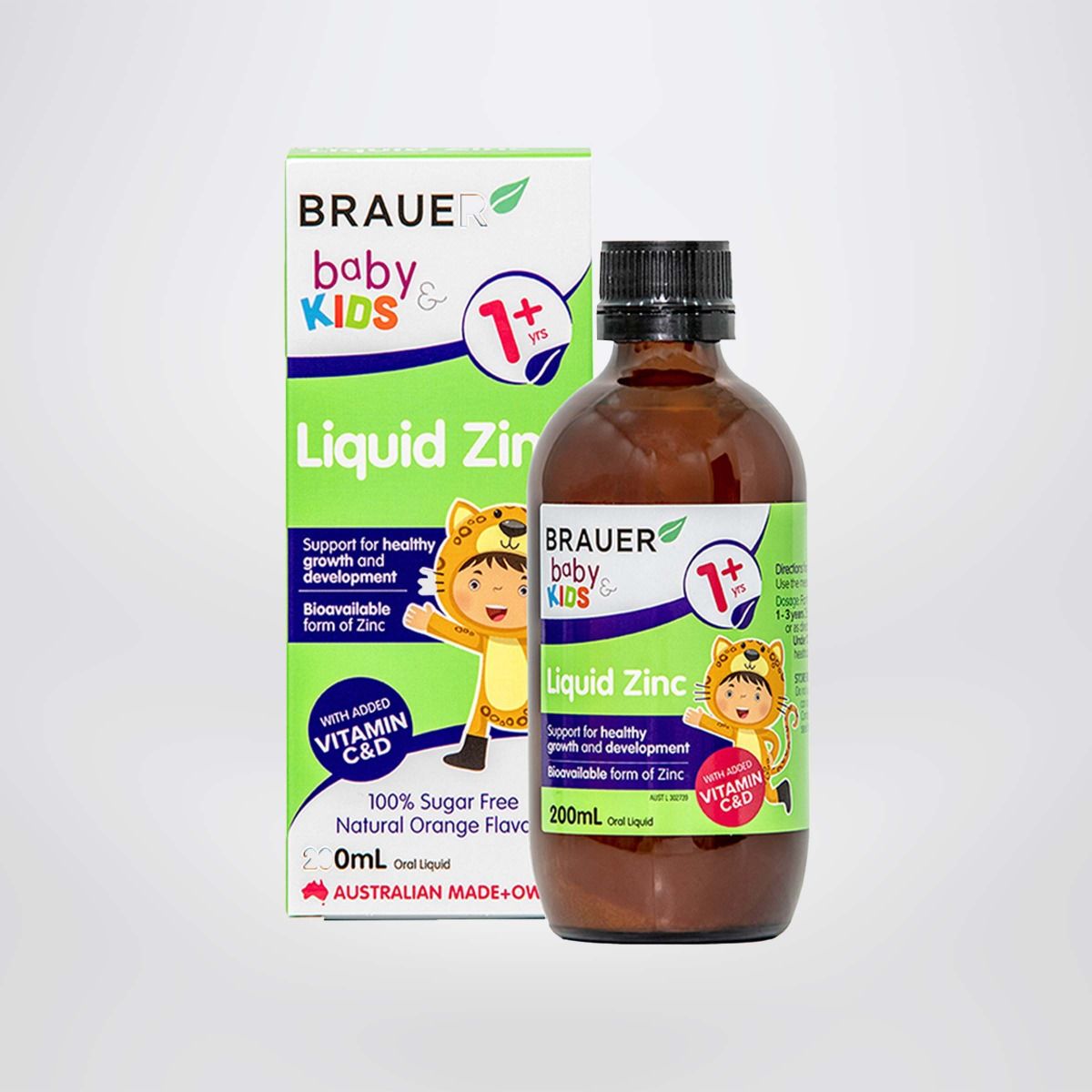 Siro Brauer ZinC - Kẽm Hỗ trợ Biếng ăn cho trẻ từ 1 tuổi 200ml