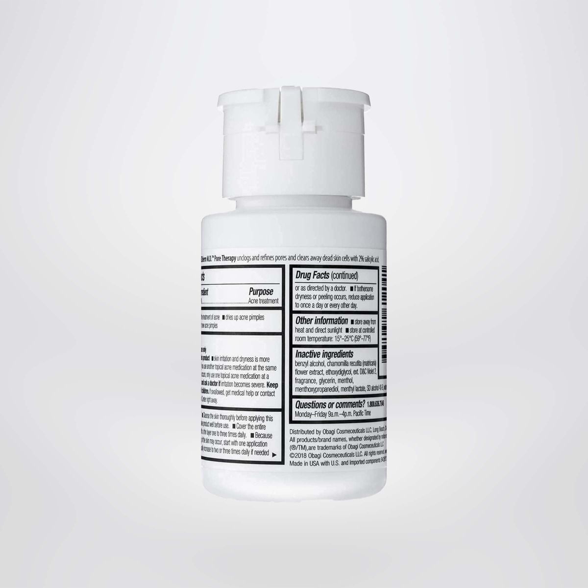 Dung dịch BHA giúp giảm mụn, dầu nhờn Obagi Clenziderm MD Pore Therapy 148ml