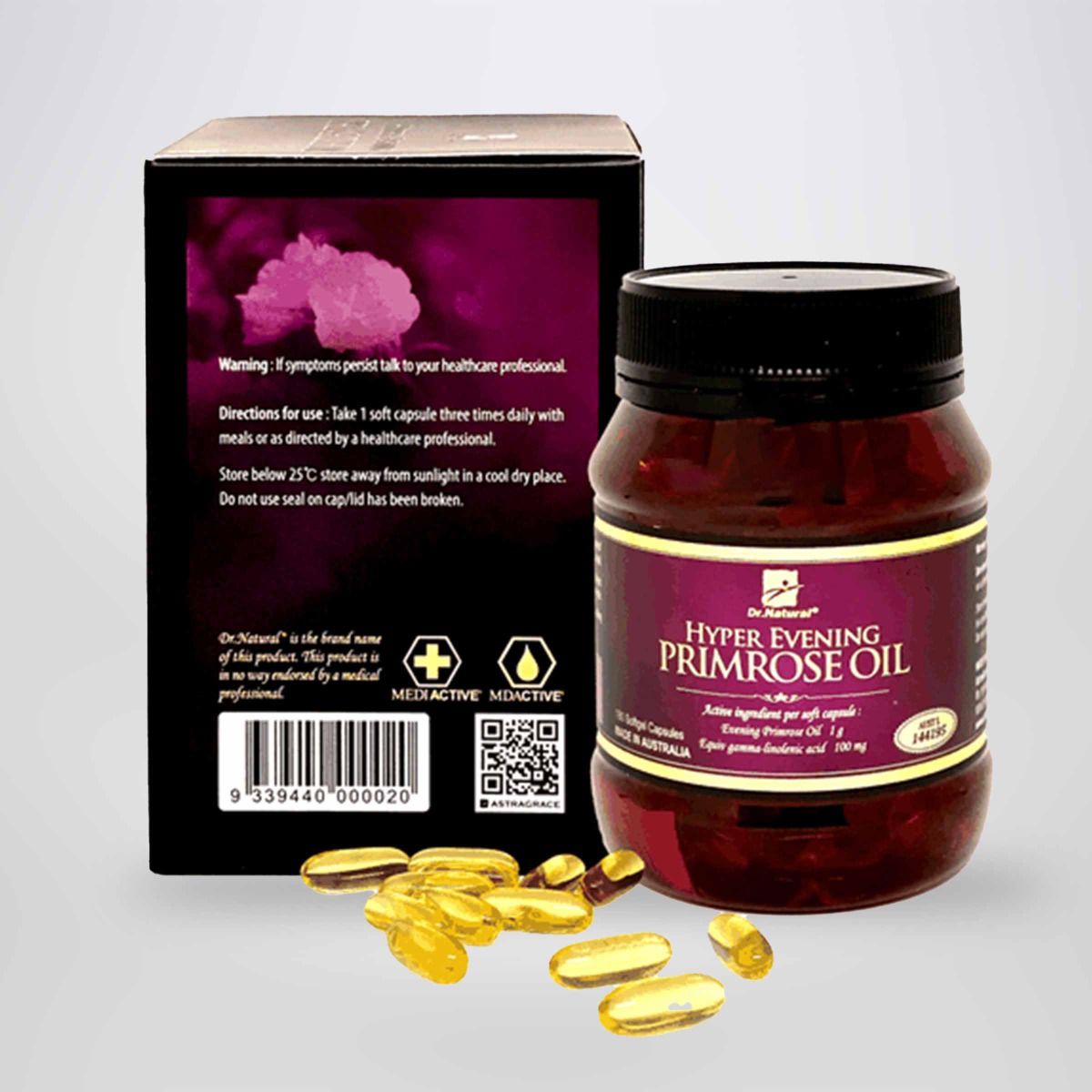 Tinh dầu hoa anh thảo Dr Natural Hyper Evening Primrose Oil cân bằng nội tiết tố