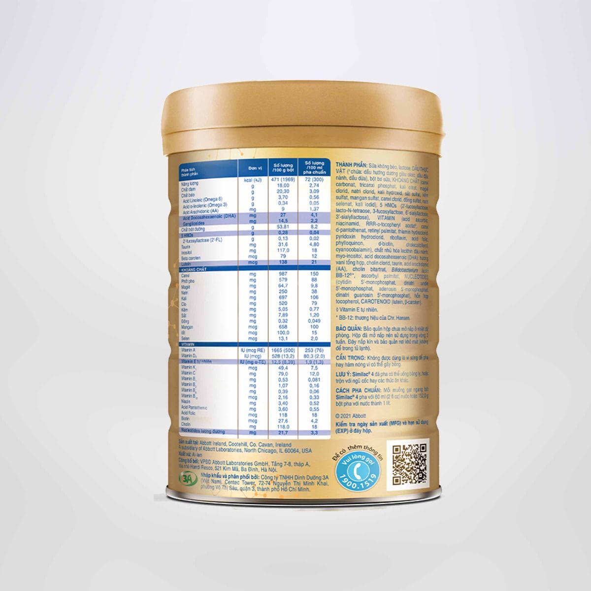 Sữa bột Similac 4 900g đột phá dinh dưỡng 5G cho trẻ từ 2-6 tuổi