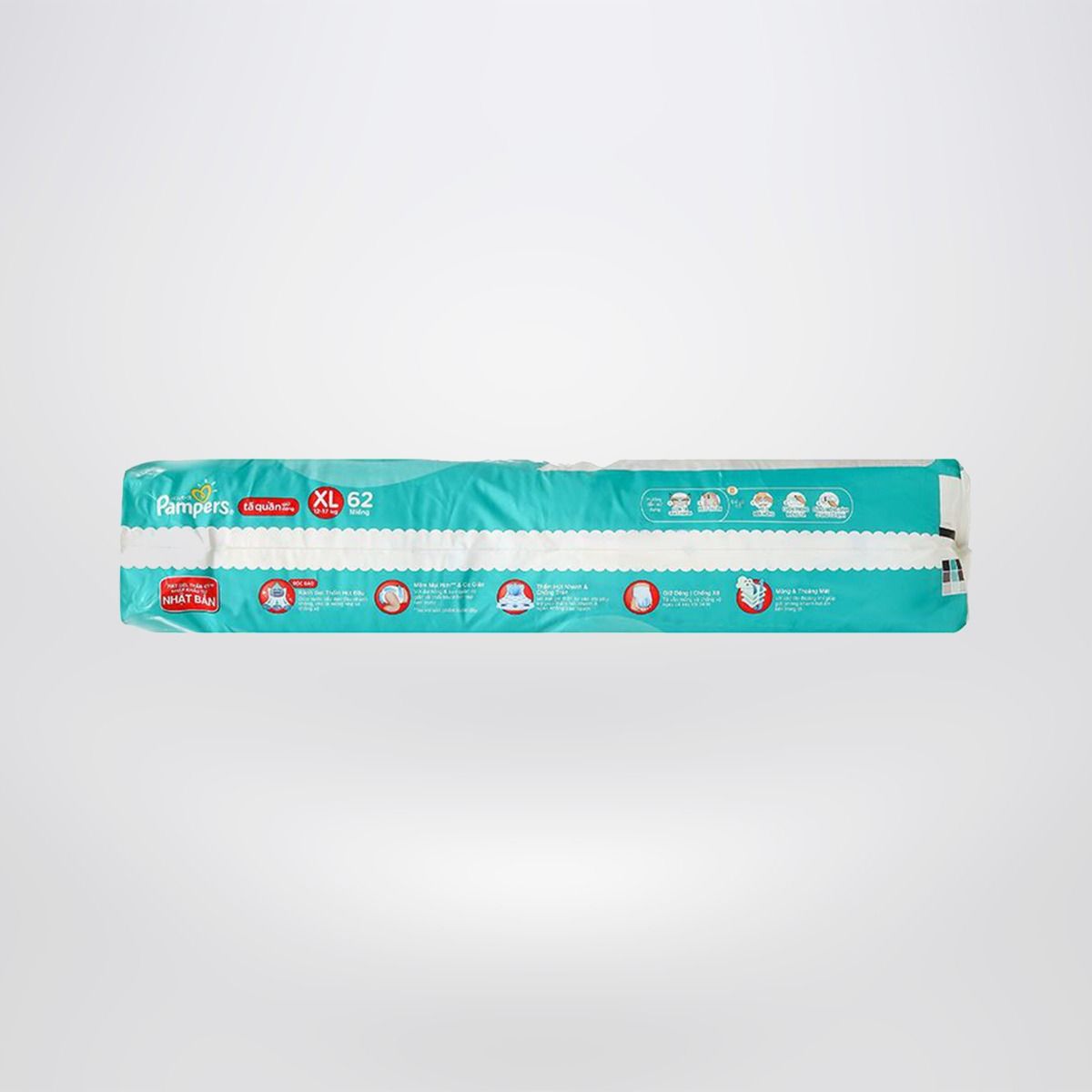 Tã/ Bỉm Quần PAMPERS Giữ Dáng Gói Cực Đại, Size XL (62 miếng, 12-17kg)