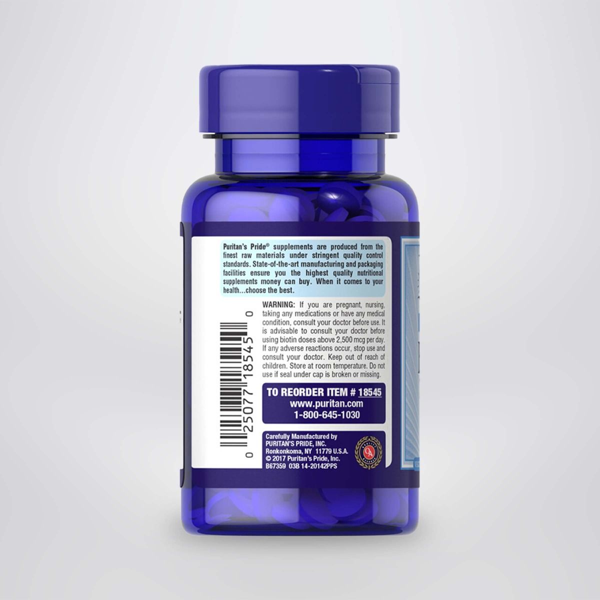 Viên Uống Mọc Tóc Puritan's Pride Biotin 10000 mcg - 100 viên