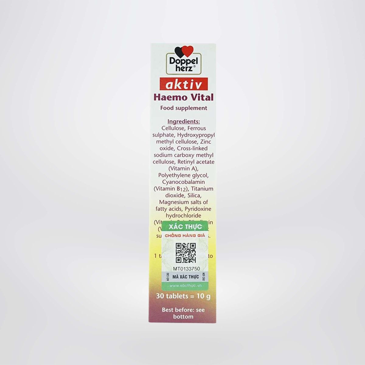 Viên uống bổ sung sắt và vitamin, ngừa thiếu máu DoppelHerz Aktiv Haemo Vital