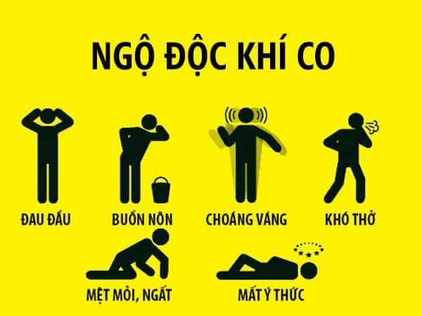 triệu chứng ngộ độc khí CO