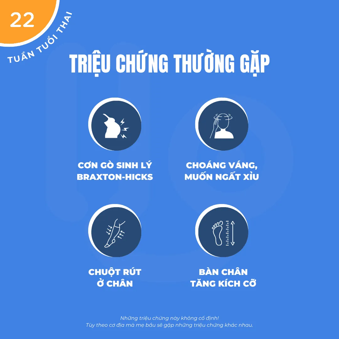 Triệu chứng thường gặp khi mang thai 22 tuân
