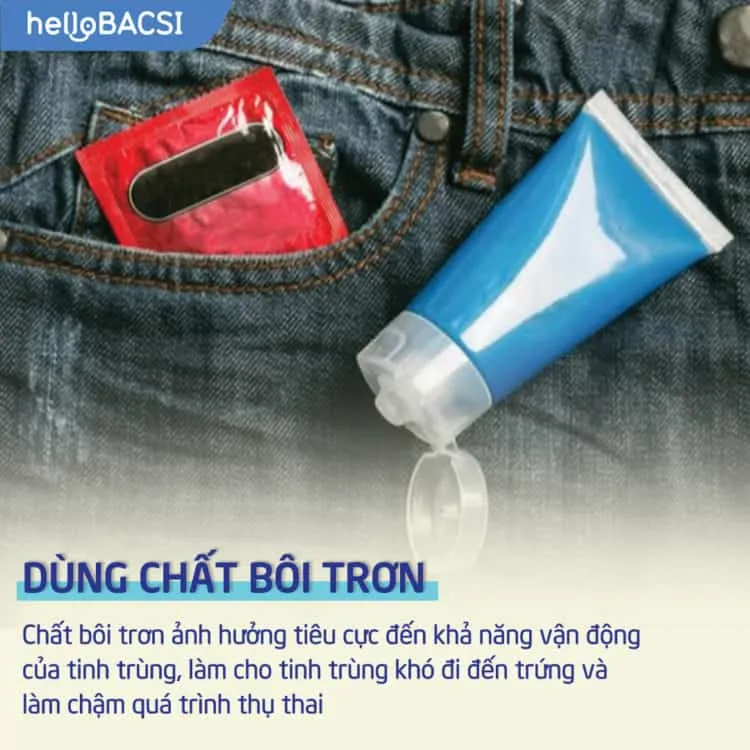 Khó thụ thai do dùng chất bôi trơn