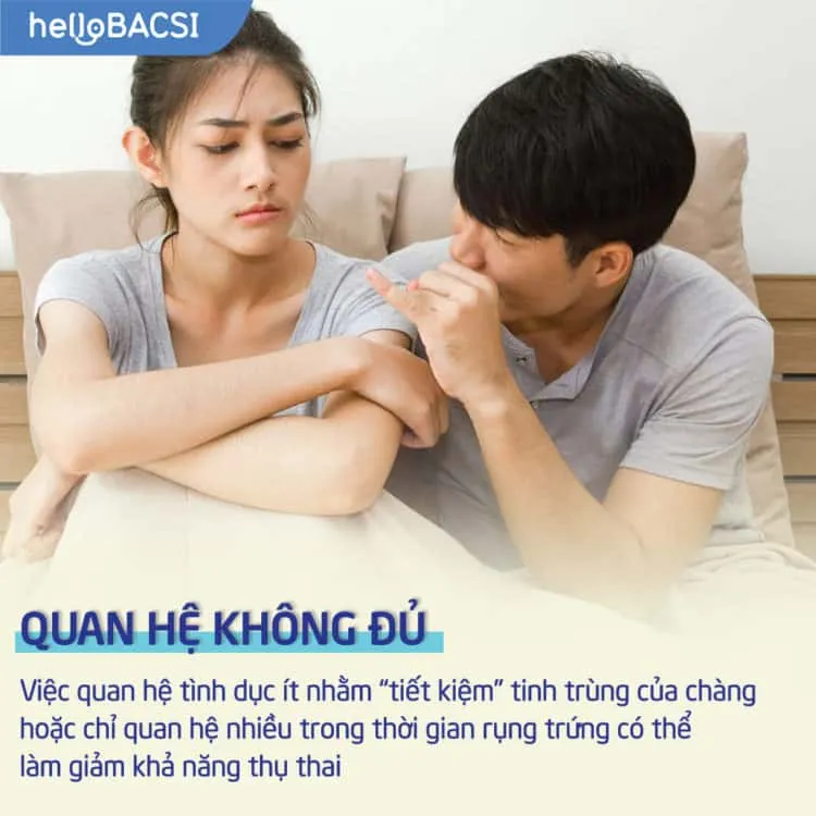 Không quan hệ đủ gây khó thụ thai