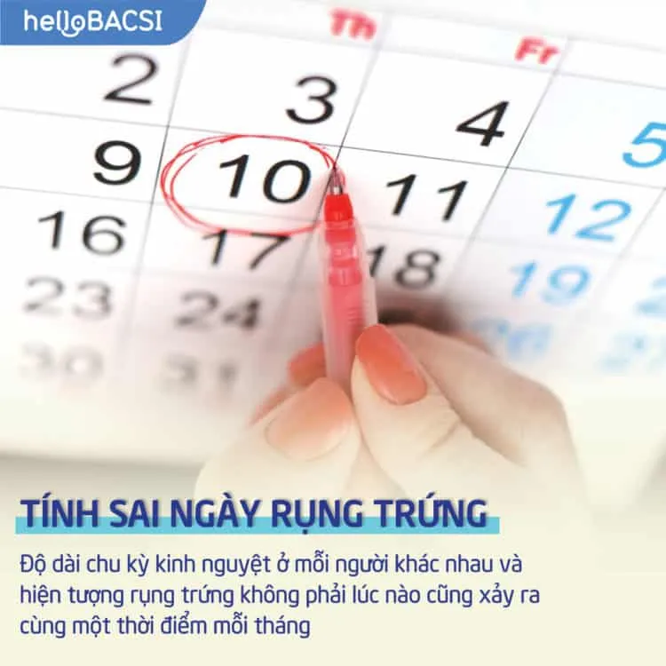 Khó thụ thai do tính sai ngày rụng trứng