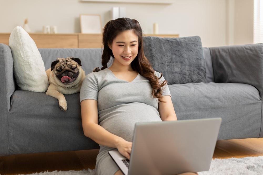 mẹ bầu nuôi chó 1