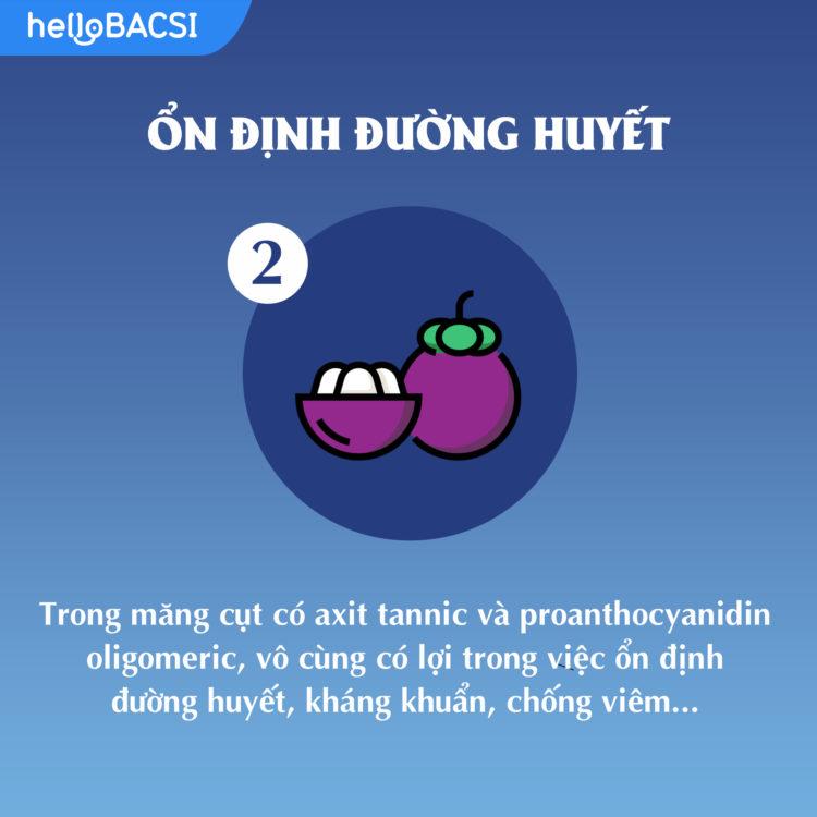 măng cụt ổn định đường huyết