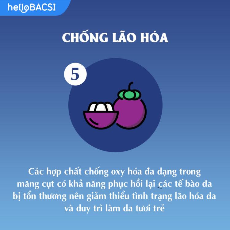 măng cụt chống lão hóa
