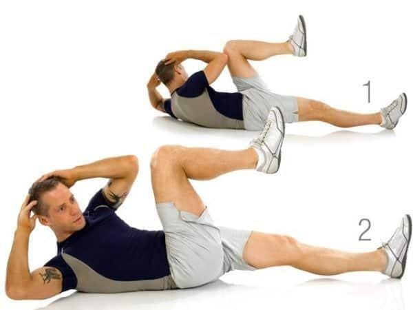 Bài tập cơ bụng Bicycle Crunch