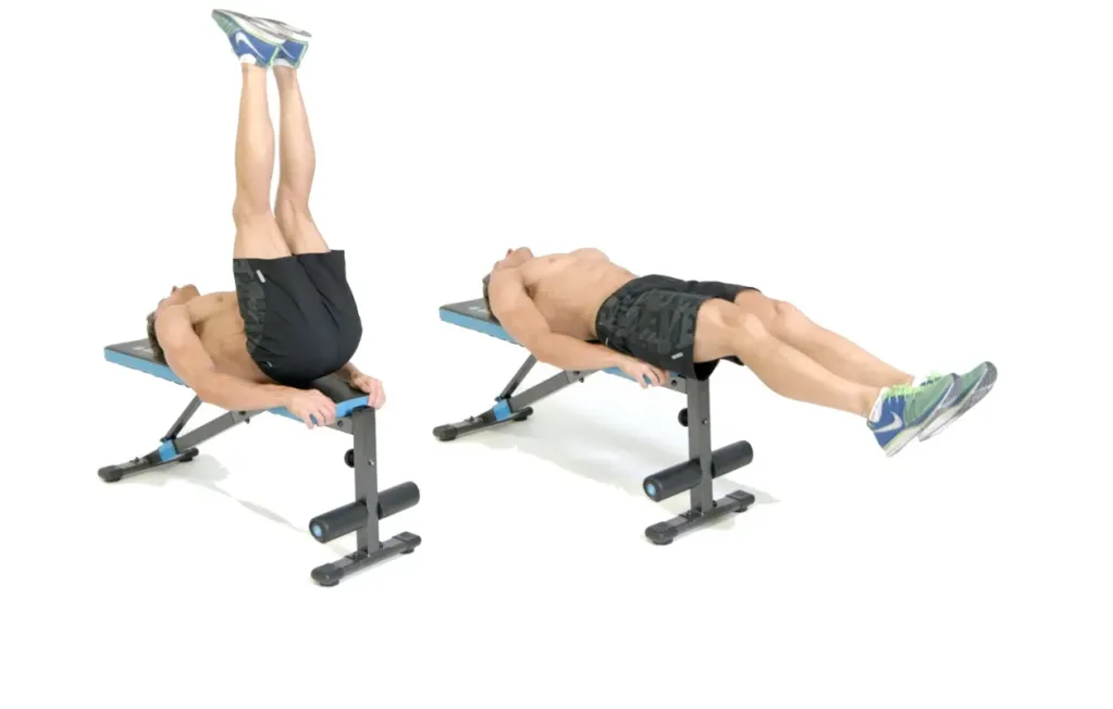 Bài tập 5: Flat bench lying leg raise