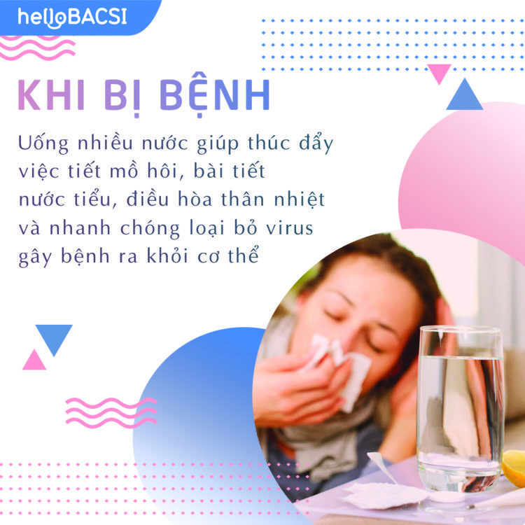 uống nước ở thời điểm bị bệnh