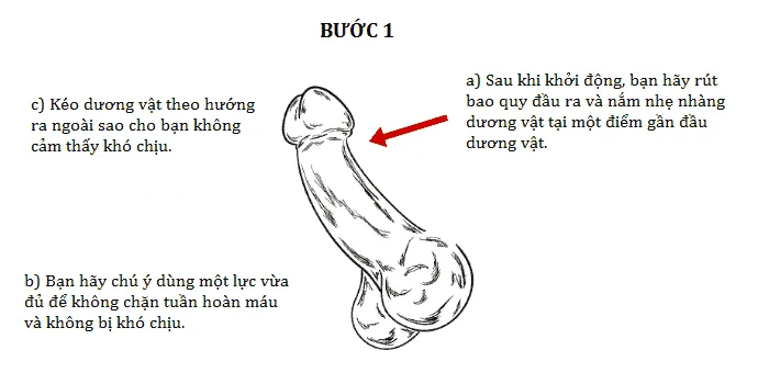 Cách tăng kích thước cậu nhỏ bằng bài tập Opposite Stretch bước 1