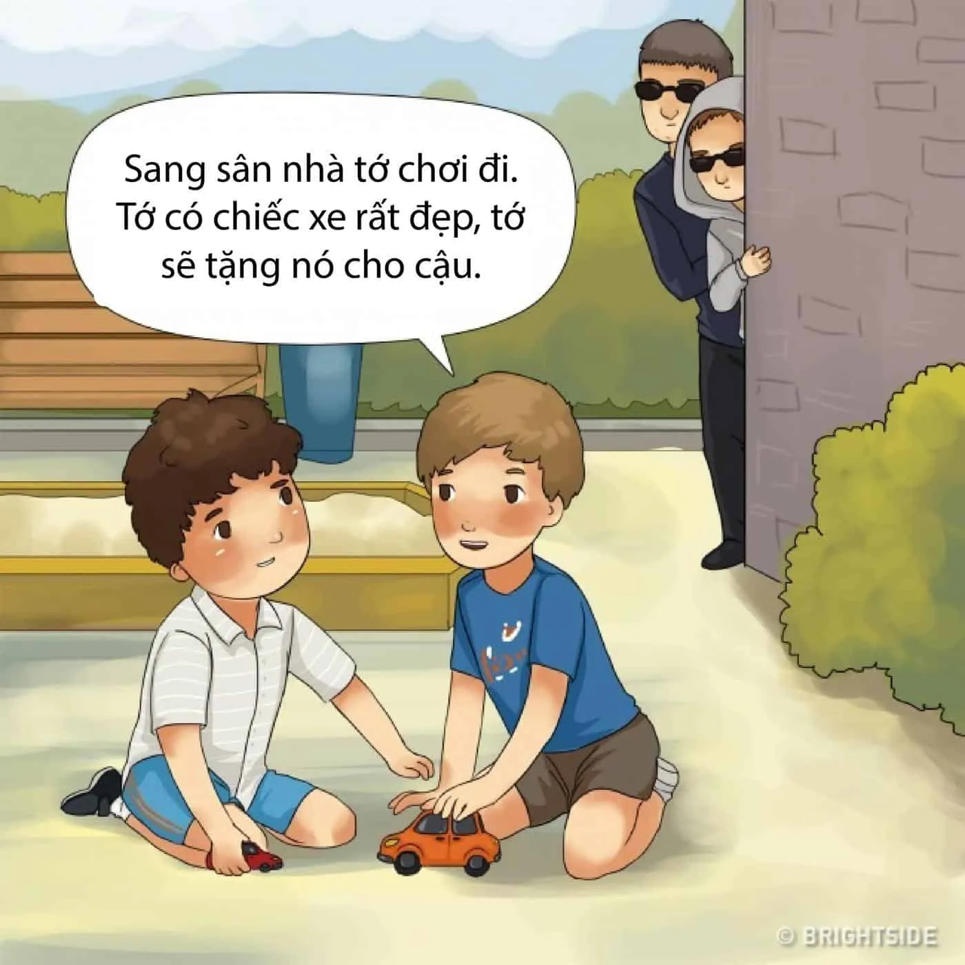 Lợi dụng một đứa trẻ khác