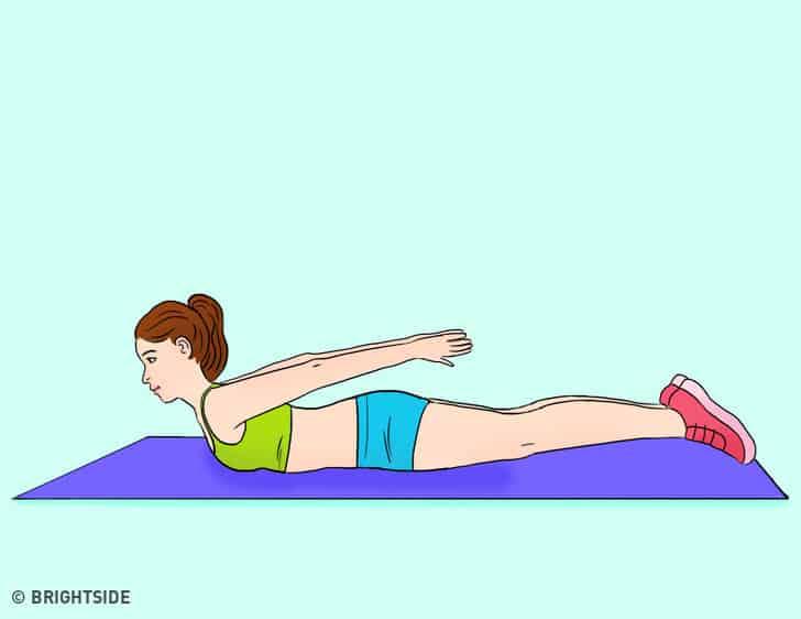 tư thế rùa biển giúp giảm mỡ bụng sau sinh