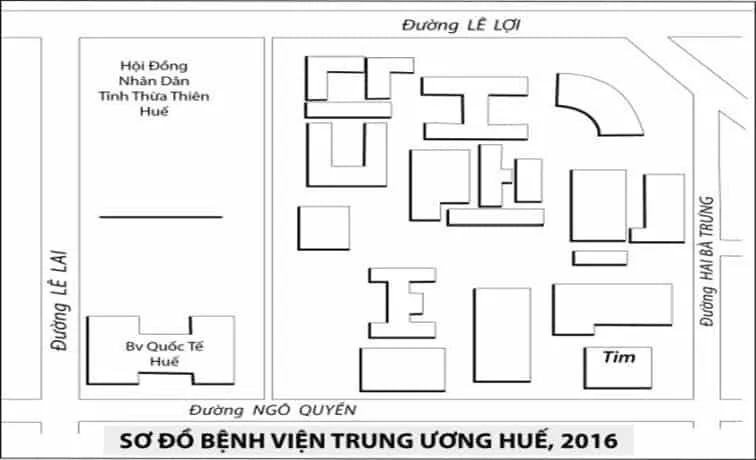 sơ đồ bệnh viện trung ương Huế