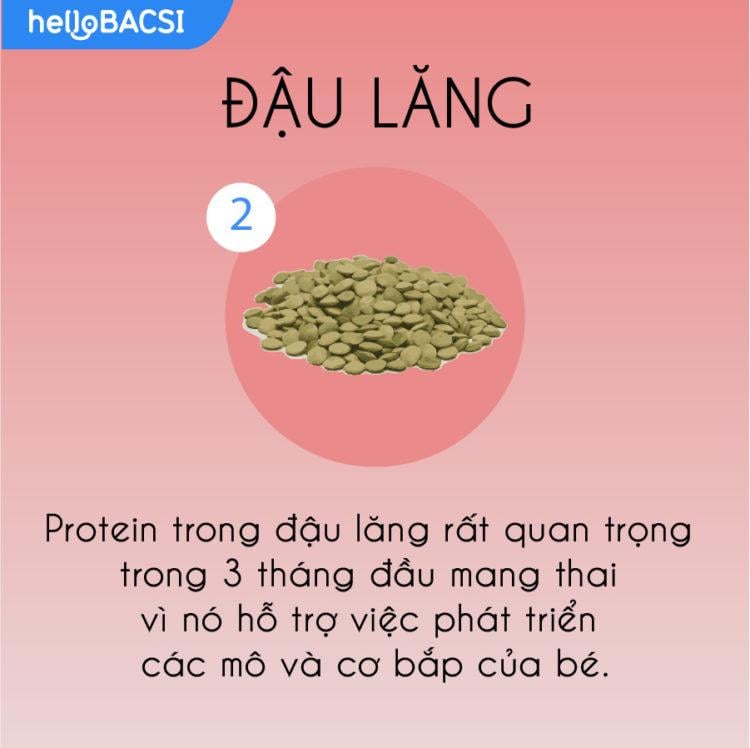 Đậu lăng là thực phẩm cho bà bầu
