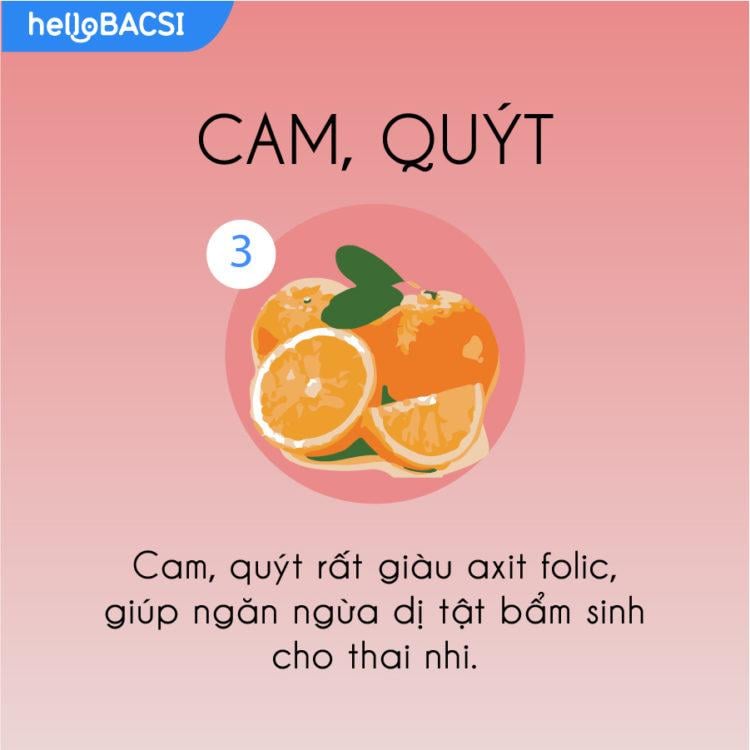 Cam,quýt là thực phẩm cho bà bầu