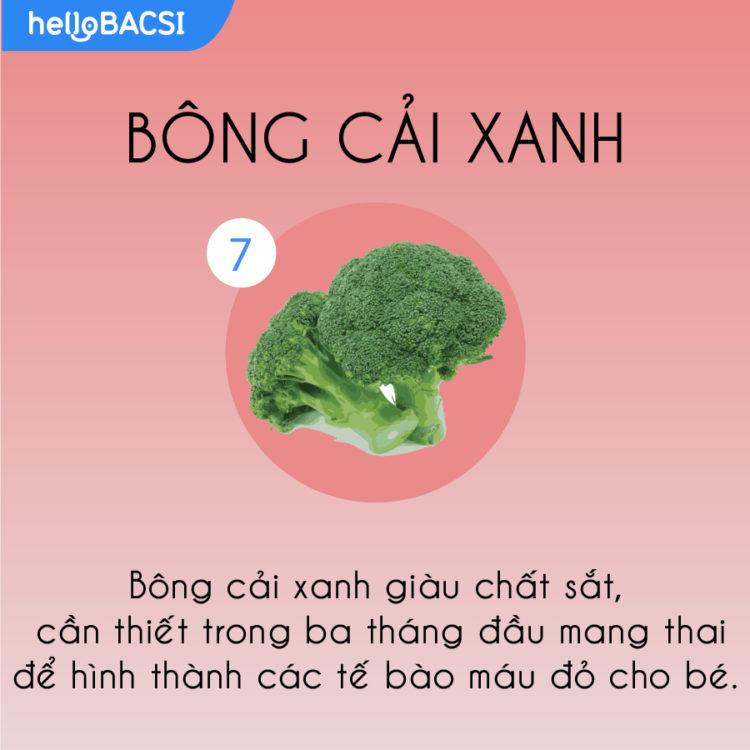 Bông cải xanh là thực phẩm cho bà bầu