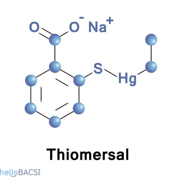 Công thức cấu tạo của thimerosal