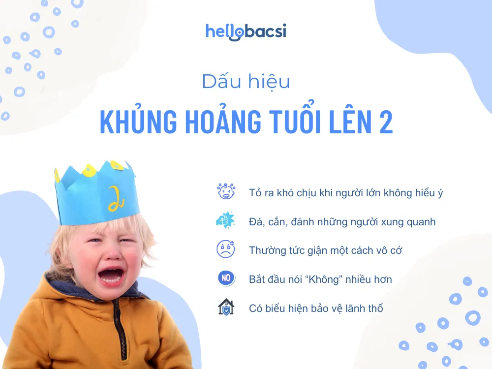 Dấu hiệu khủng hoảng tuổi lên 2