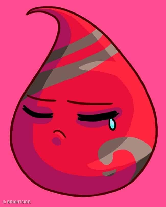 Màu sắc kinh nguyệt: Xám và đỏ lẫn lộn