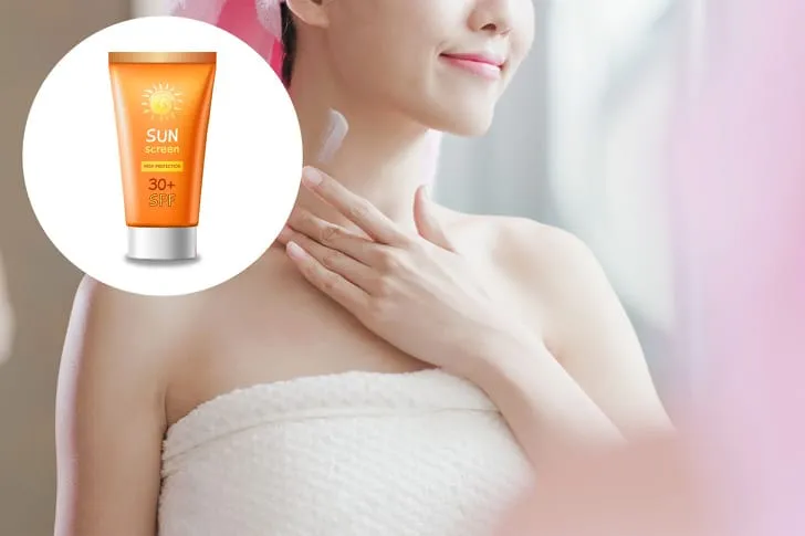 Cách giảm nếp nhăn ở ngực: Chống nắng cho da