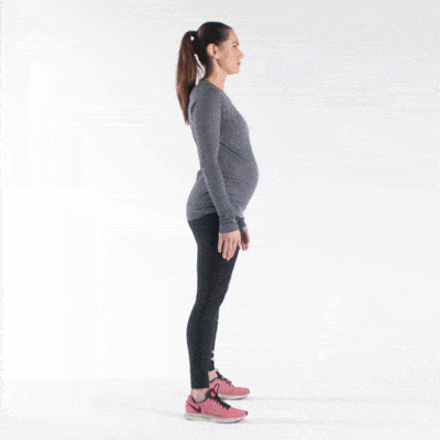 bà bầu tập squat tại nhà