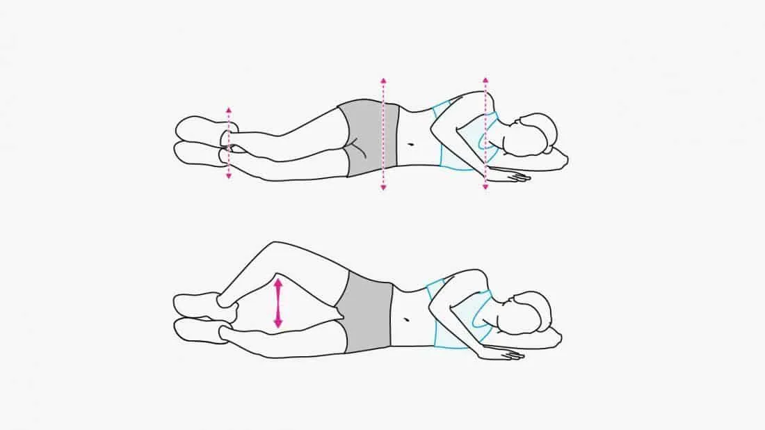 Bài tập động tác con sò (Clam): Bài tập thể dục cho người đau khớp gối do viêm khớp