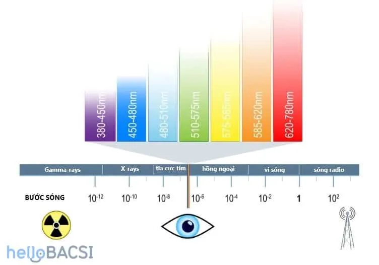 Các vùng bước sóng ánh sáng