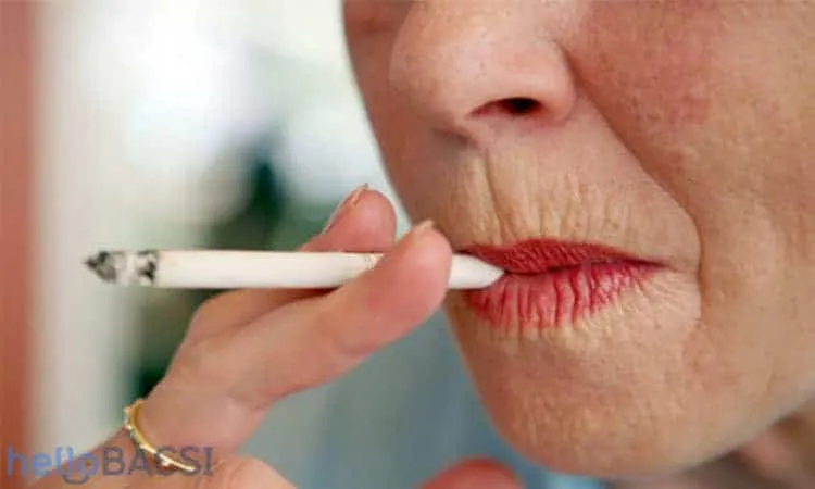 hút thuốc lá gây lão hóa da