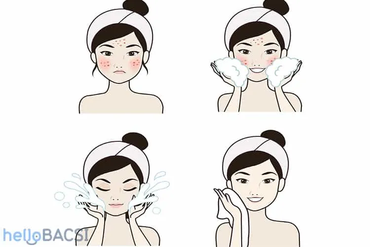 quy trình rửa mặt đúng cách