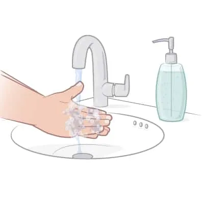 Rửa tay trước khi sử dụng thuốc nhỏ mắt