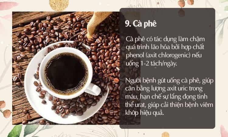 cà phê hỗ trợ giảm đau cho bệnh gút